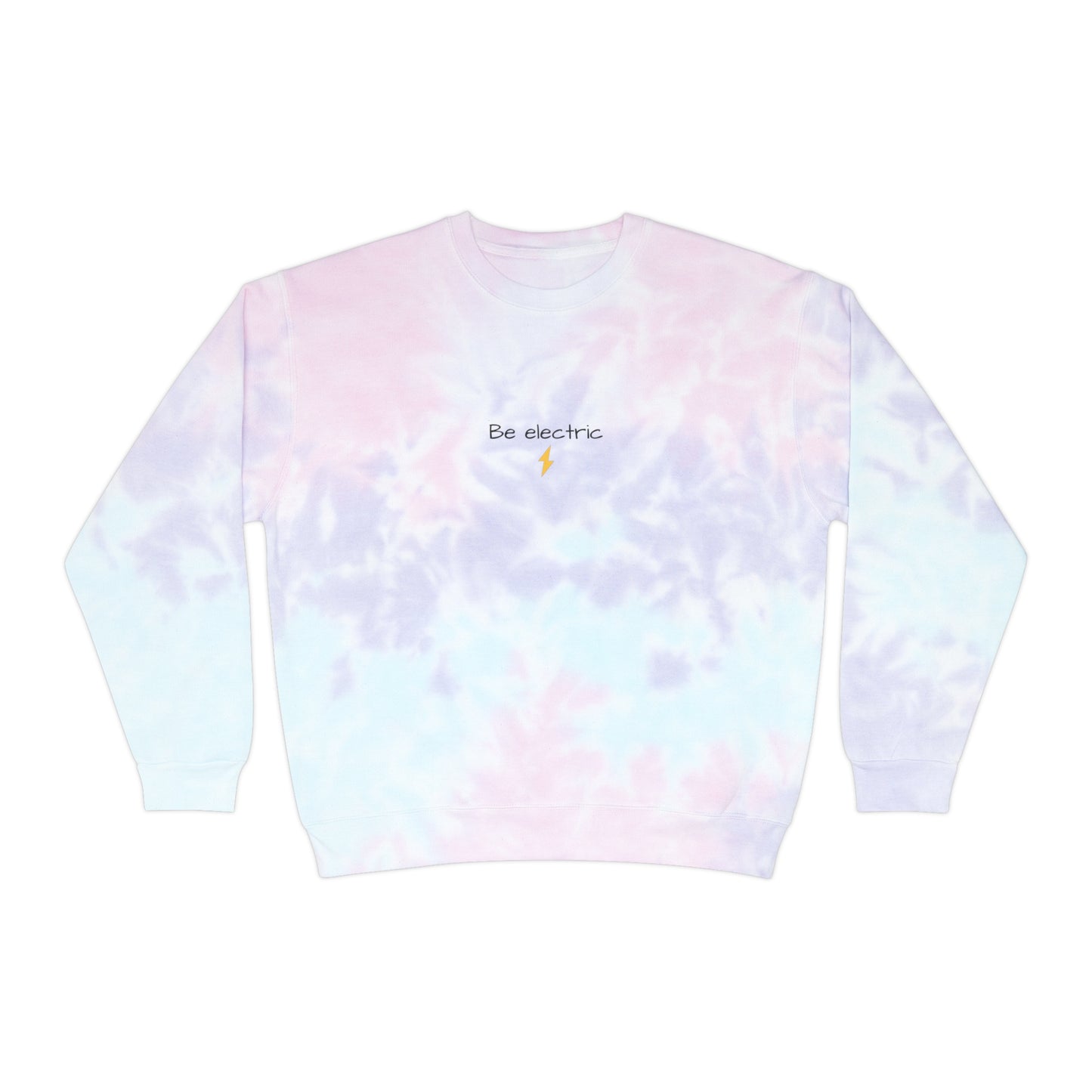 Crew Neck Cotton-Polyester Blend Be Electric Crewneck Sweatshirt