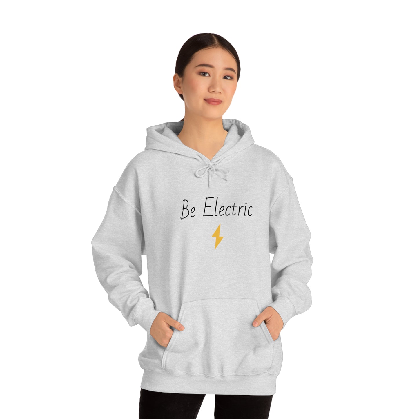 Hoodie with Cotton/Polyester blend- Be Electric