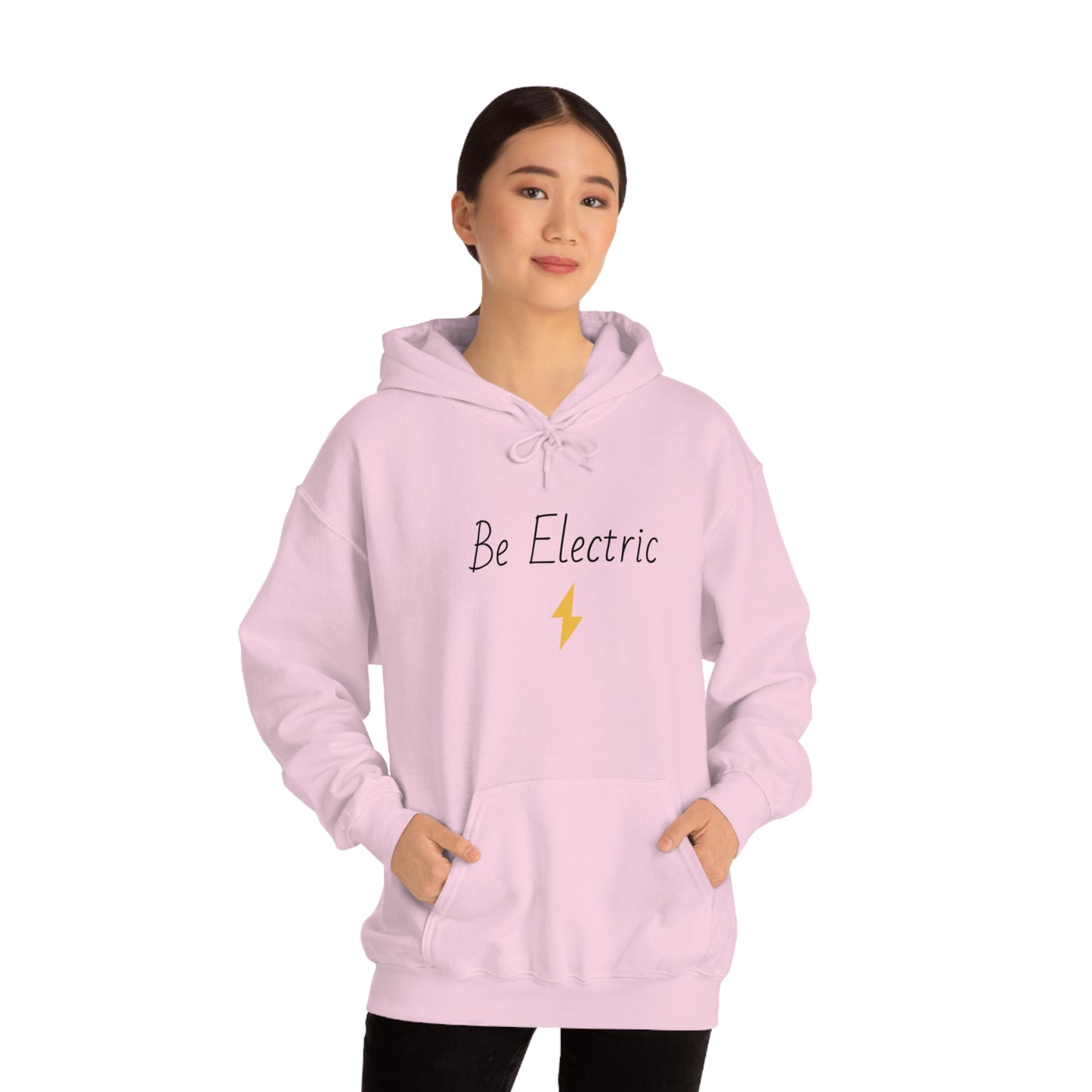 Hoodie with Cotton/Polyester blend- Be Electric