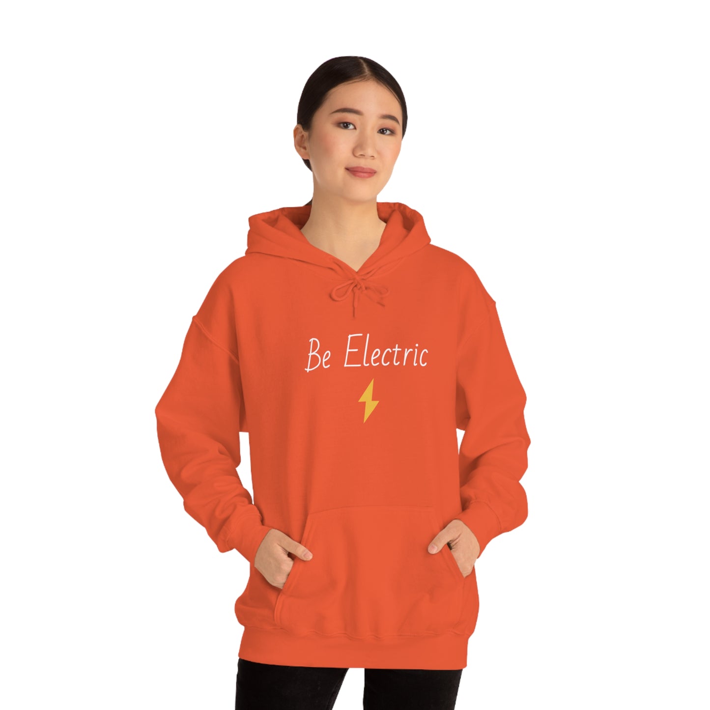 Hoodie with Cotton/Polyester blend- Be Electric