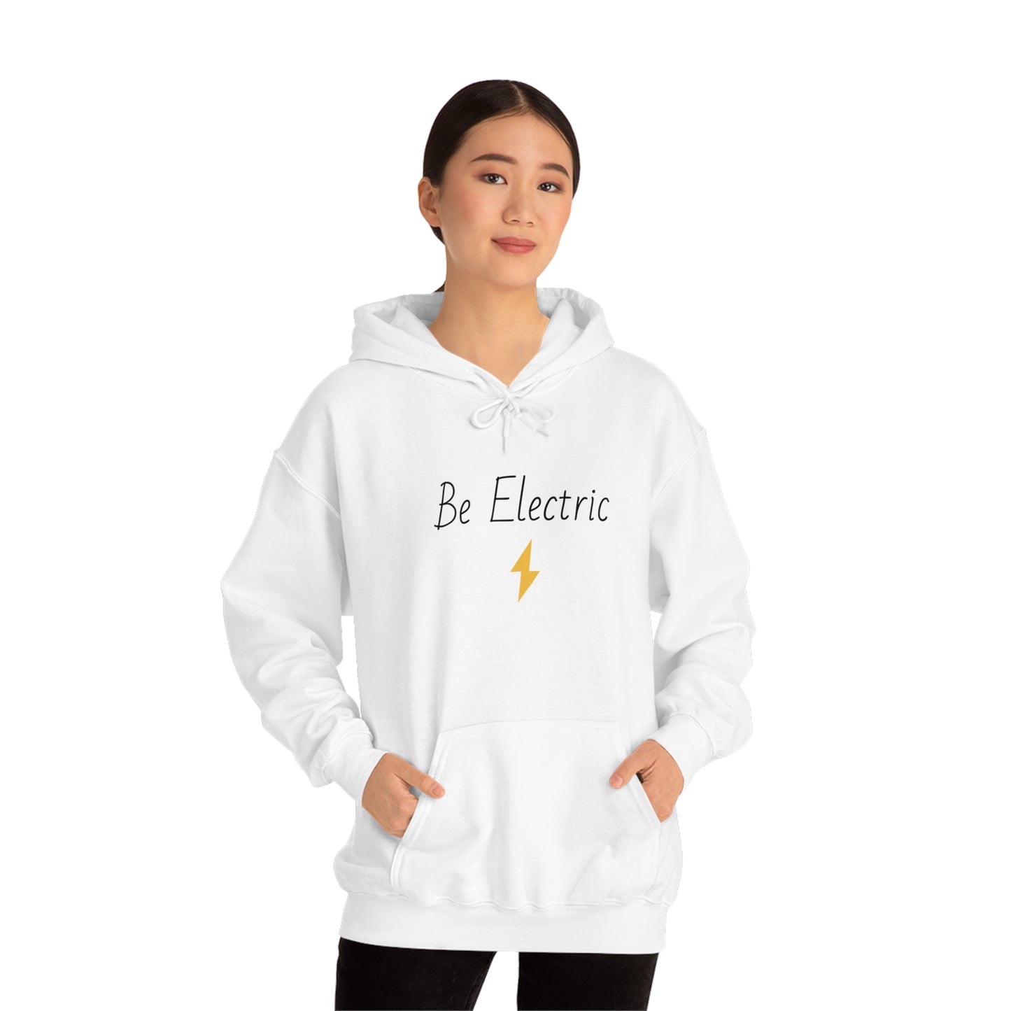 Hoodie with Cotton/Polyester blend- Be Electric