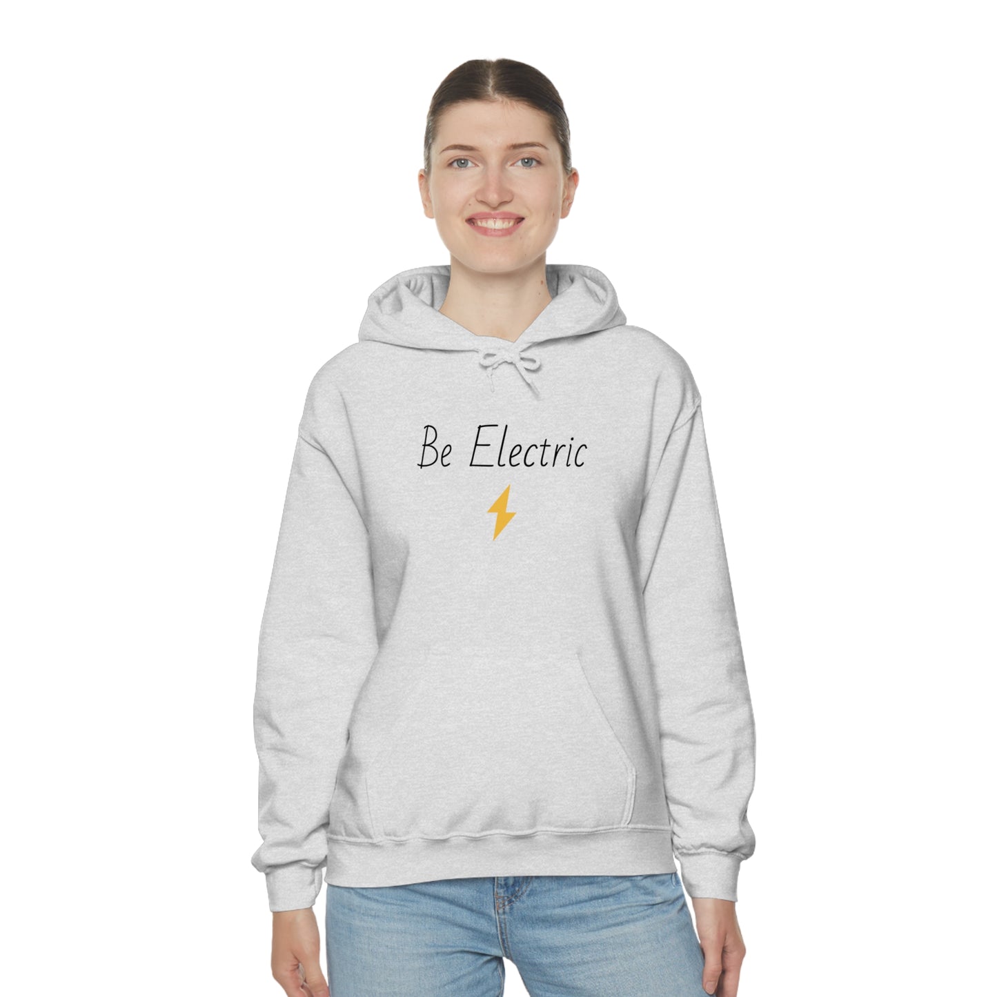 Hoodie with Cotton/Polyester blend- Be Electric