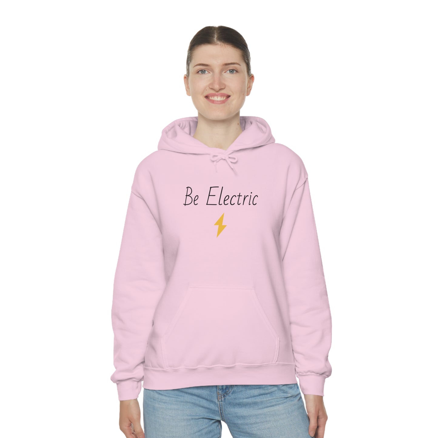 Hoodie with Cotton/Polyester blend- Be Electric