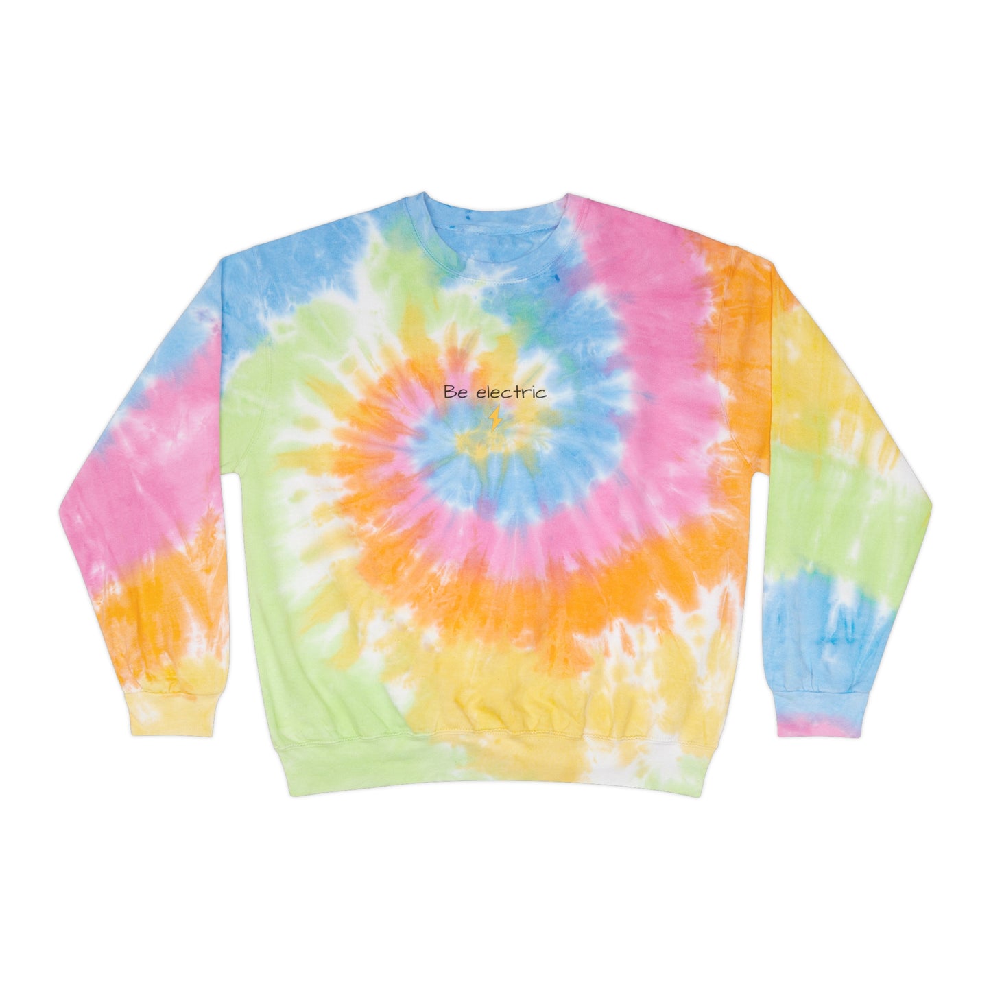 Crew Neck Cotton-Polyester Blend Be Electric Crewneck Sweatshirt