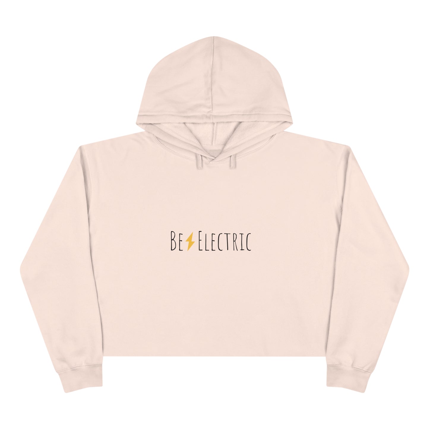 Hoodie Crop Top Be Electric Soft Cotton