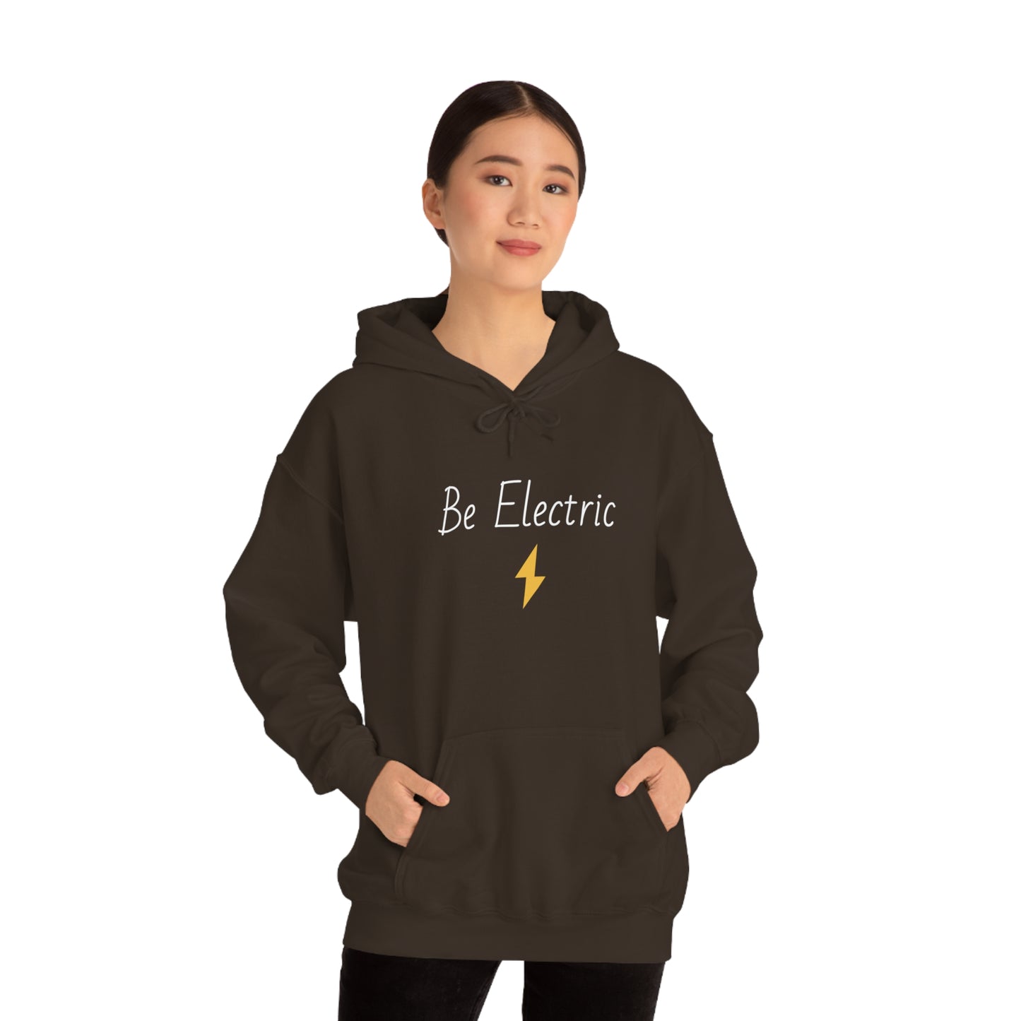 Hoodie with Cotton/Polyester blend- Be Electric