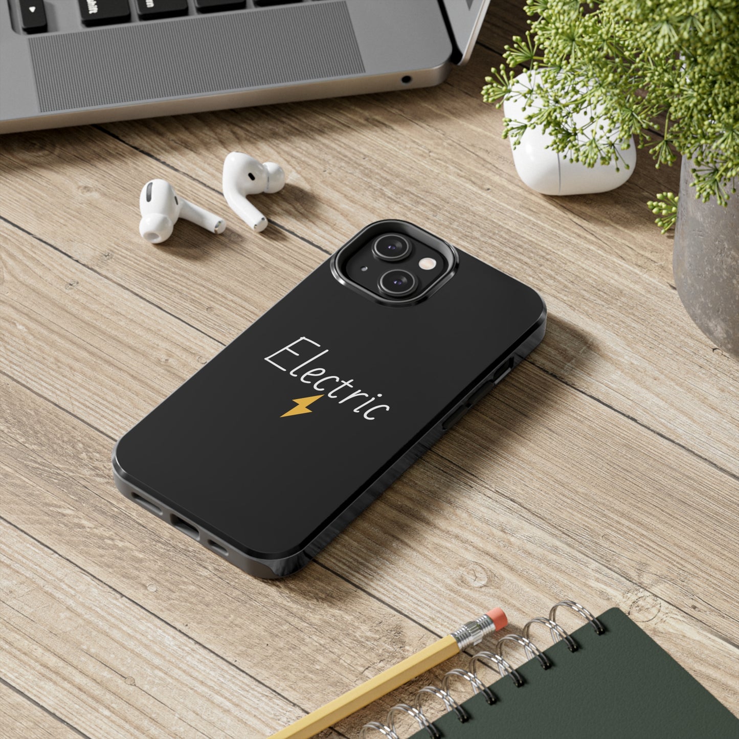 Black Electric Tough Phone Cases