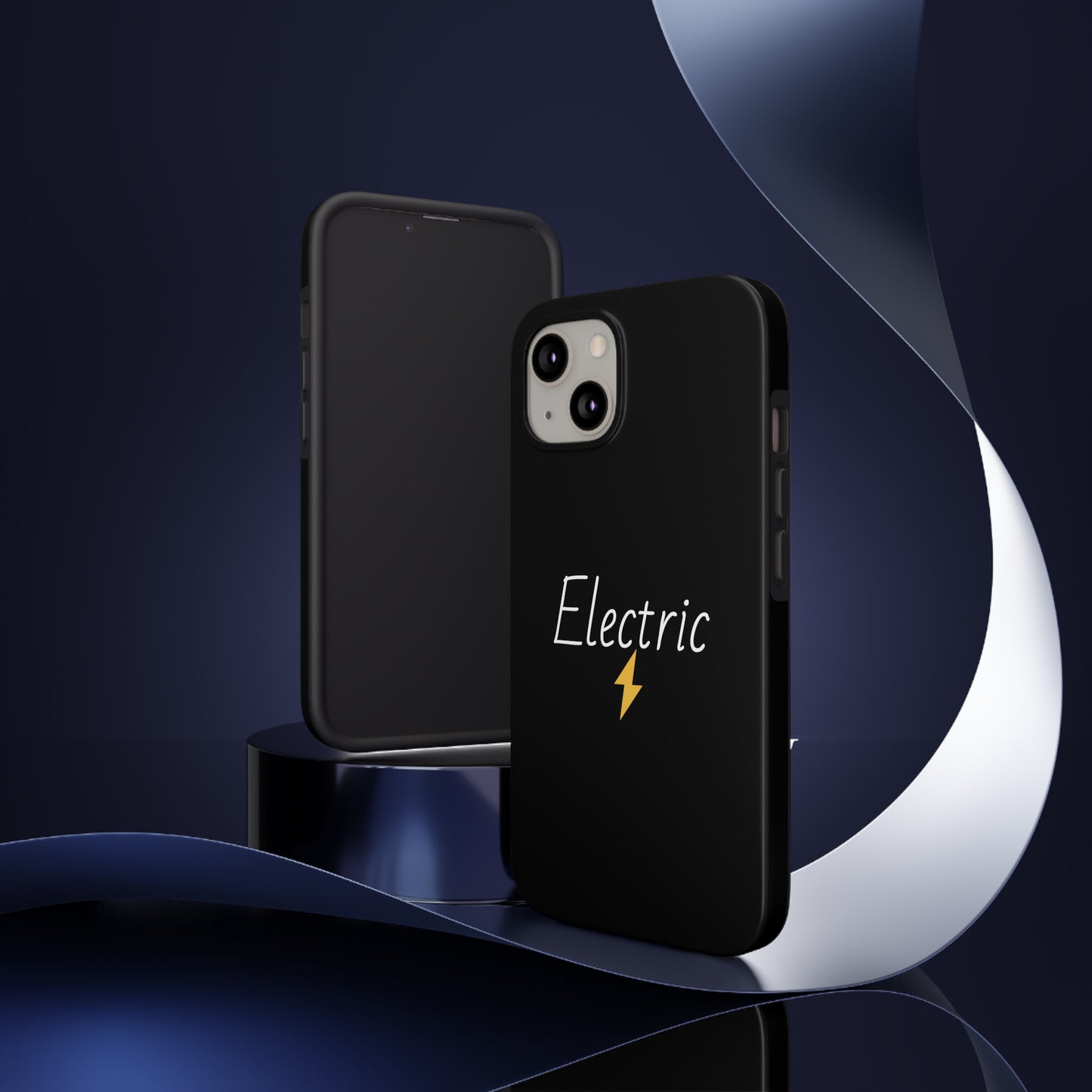 Black Electric Tough Phone Cases