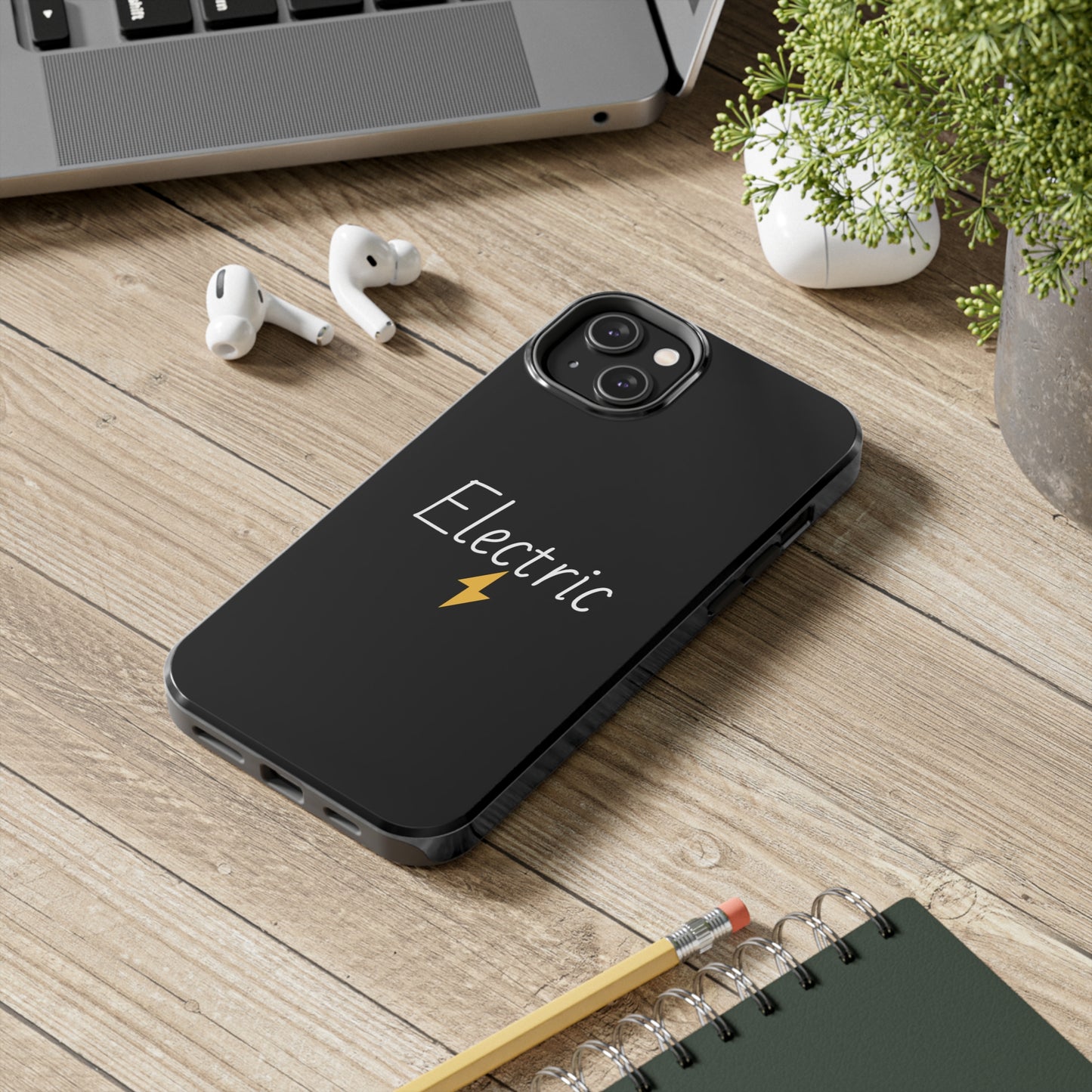 Black Electric Tough Phone Cases